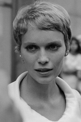 Mia Farrow Posing for Camera