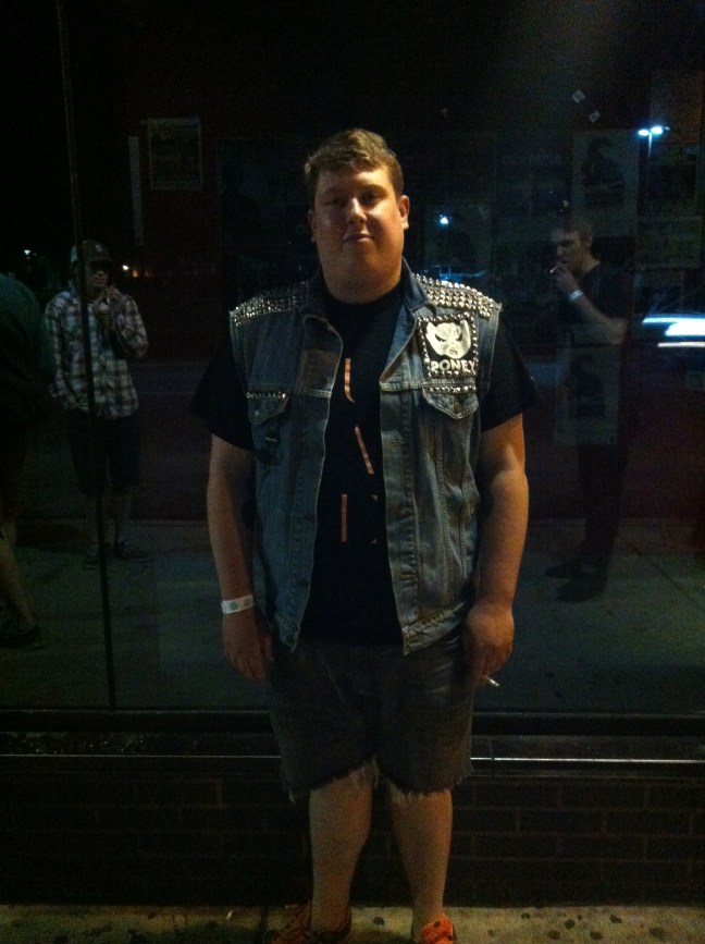 studded vests are IN. also too drunk to get his name