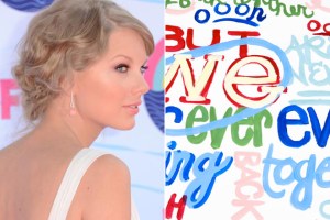 T swift and her font-y lyric video